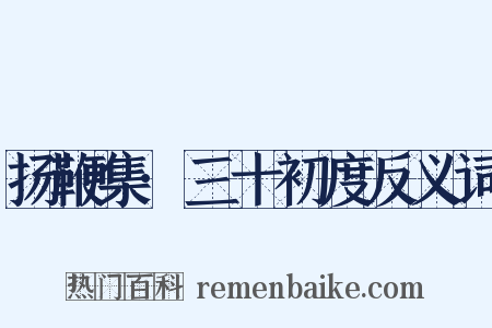 扬鞭集·三十初度反义词是什么意思的图片